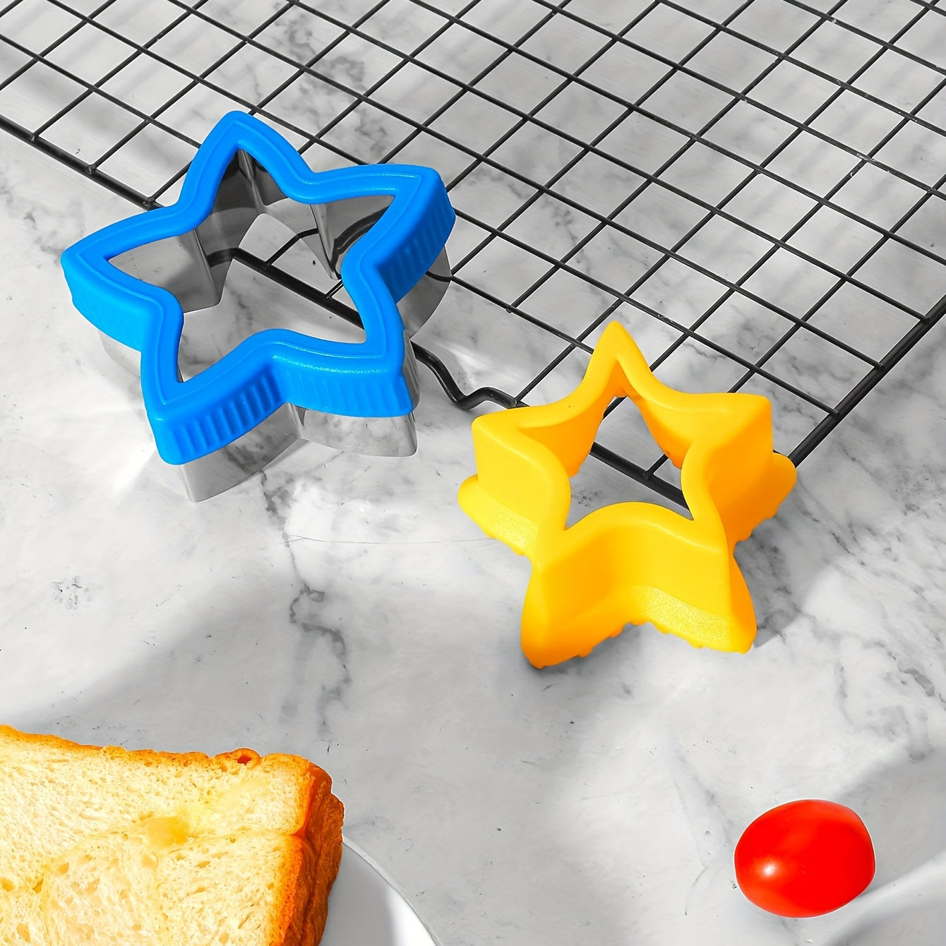 Sandwich Cutter & Sealer Set, Stainless Steel with Plastic Cookie Cutters