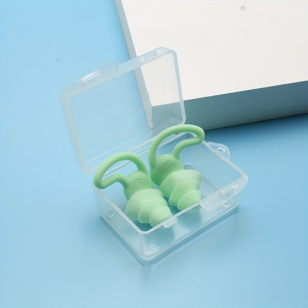 Silicone Waterproof Swimming Earbuds with Clear Case