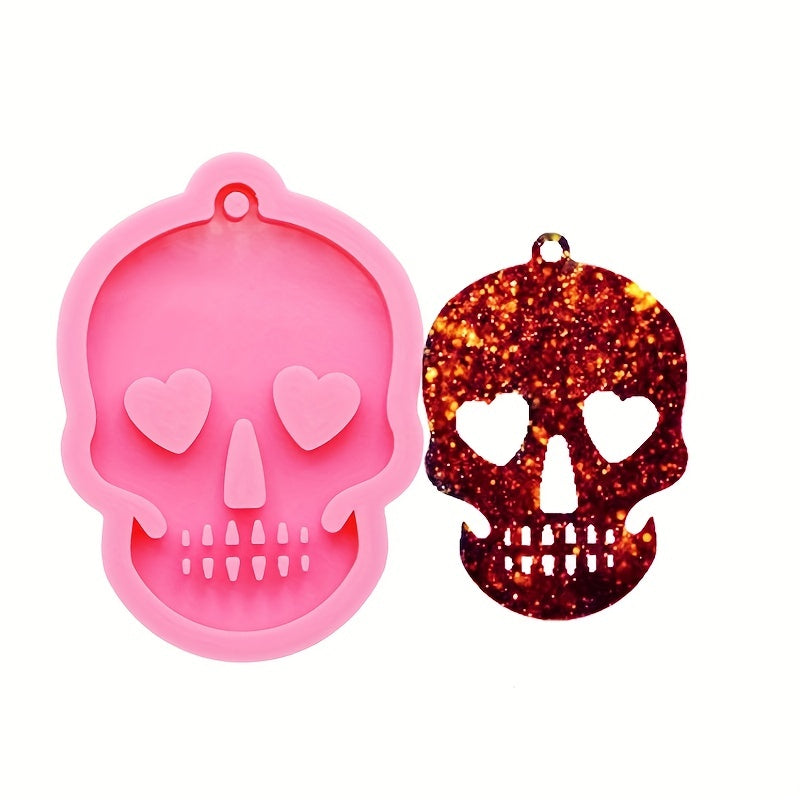Resin Ghost Head Keychain Mold for DIY Jewelry Making