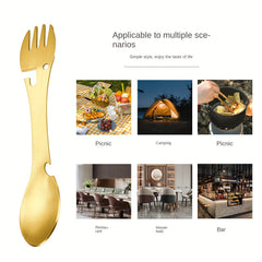 2pcs Stainless Steel Fork Spoon Bottle Opener Can Opener