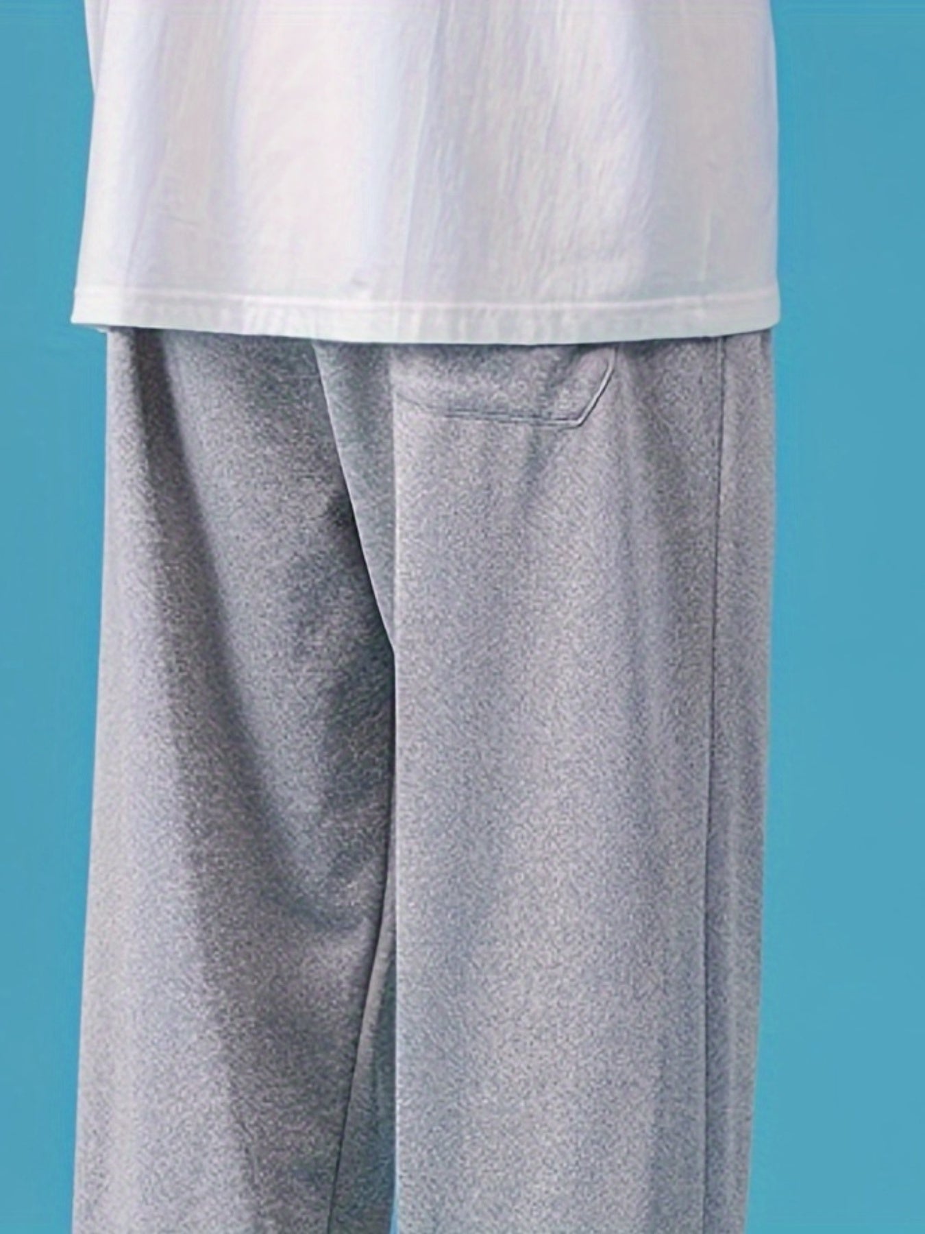 Men's Solid Stretch Sweat Pants with Zipper