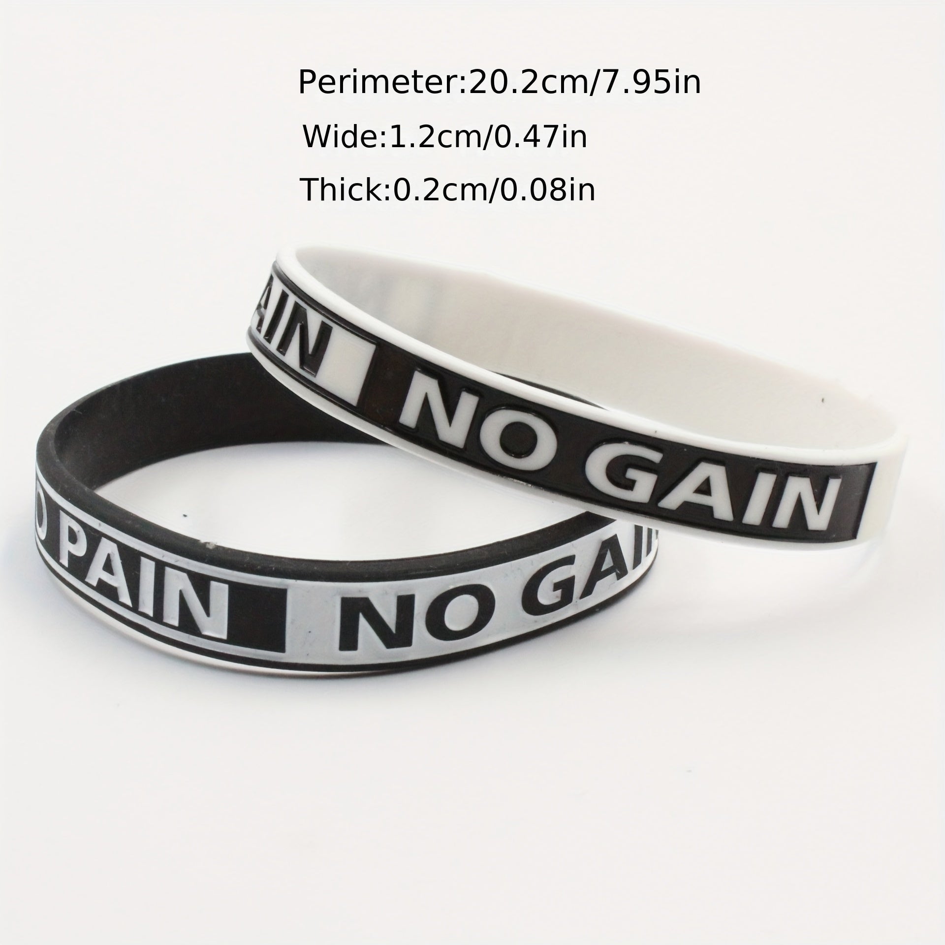 Set of 2 Motivational Silicone Bracelets - Positive Sayings