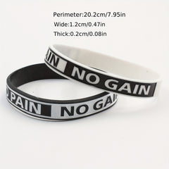 Set of 2 Motivational Silicone Bracelets - Positive Sayings