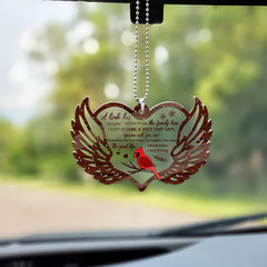 Love Acrylic Pendant Car Rearview Mirror Decoration