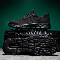Women's Breathable Flying Woven Sneakers Lace Up Running Shoes Lightweight