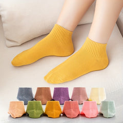 10 Pairs Women's Low Cut Ankle Socks Soft & Lightweight Solid Stockings