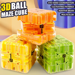 3D Maze Cube Game Gravity Rolling Ball Puzzle Toy for Kids and Adults