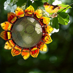 Metal Sunflower Bird Feeder Outdoor Decoration Hanging Garden Decor