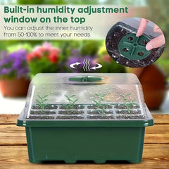 12 Hole Seed Grow Planter Box Seed Starter Tray Seeding Kits