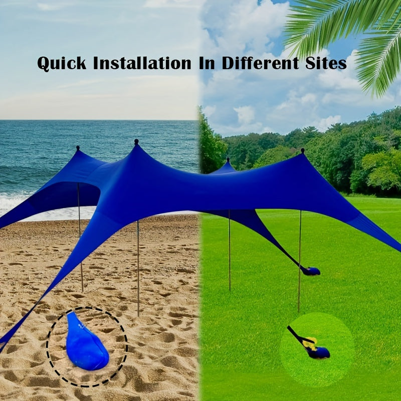 Extra Large Beach Tent Sun Shelter with UPF50 Protection