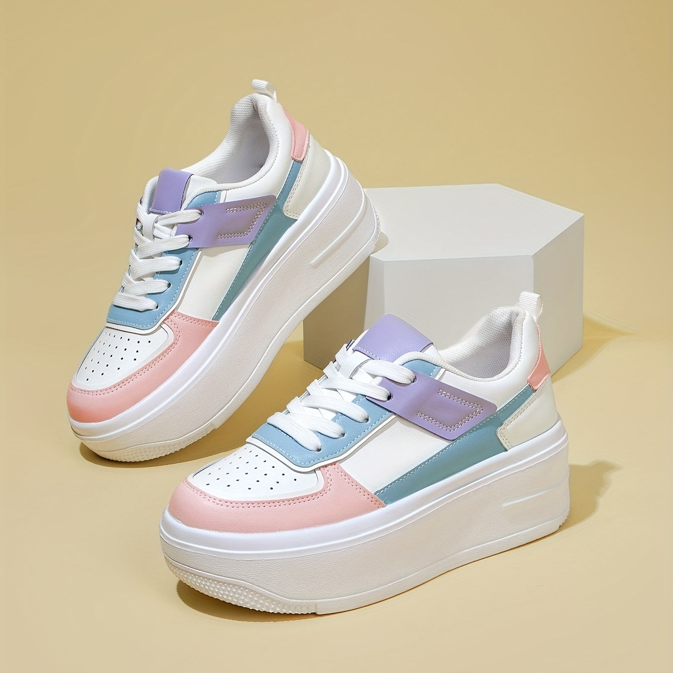 Waterproof Platform Sneakers Women's Low Top Casual Shoes