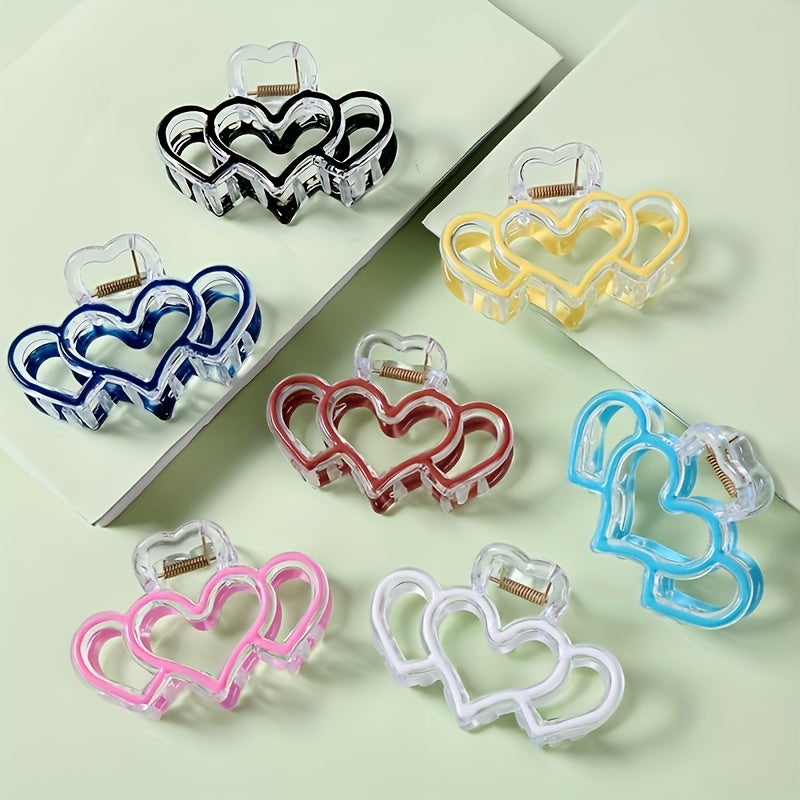 4pcs Heart Hair Clip Sweet Hair Accessories For Girls