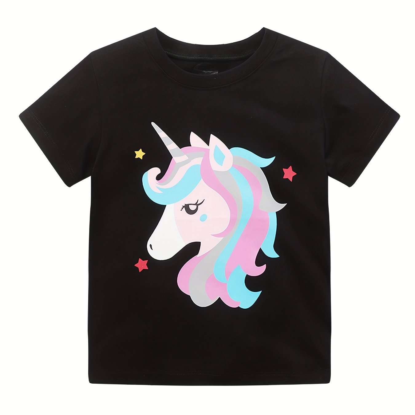 Cartoon Pony Print T Shirt for Kids - Comfy Summer Top