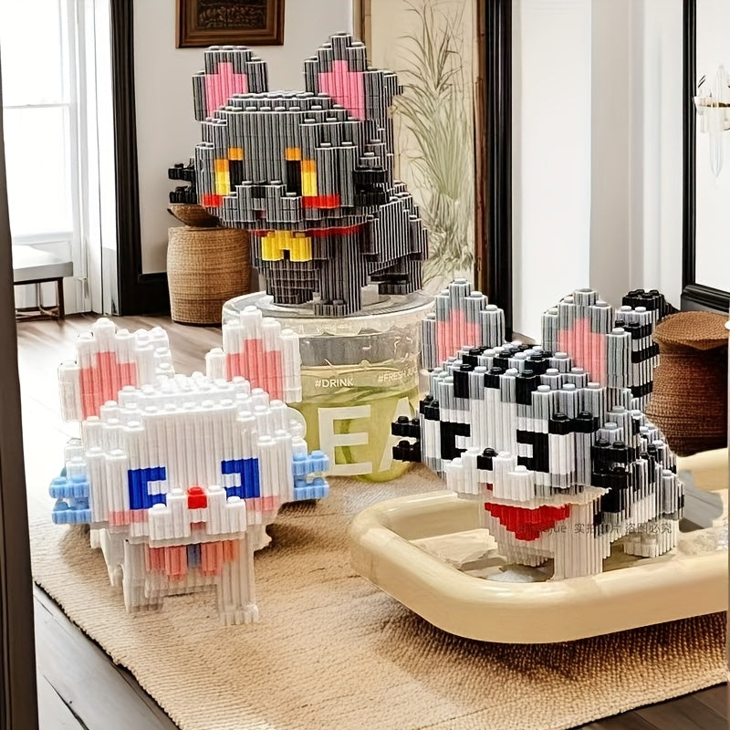 1866pcs Cartoon Cat Building Block Set DIY Toy for Adults and Teens