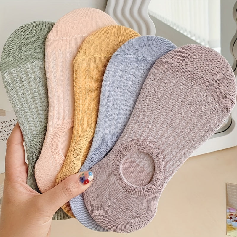 10 Pairs Women's Ankle Socks Solid Color Lightweight Stocking