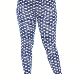Star Print High Rise Leggings