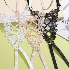 Lace Embroidery Shoulder Straps Criss Cross Back Adjustable Underwear Straps