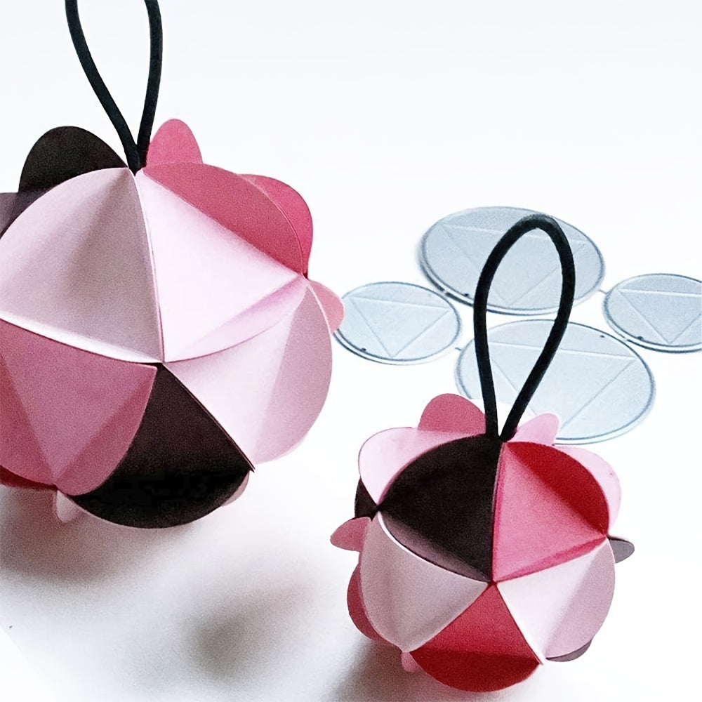 Elegant 3D Flower Ball Cutting Die for Crafts