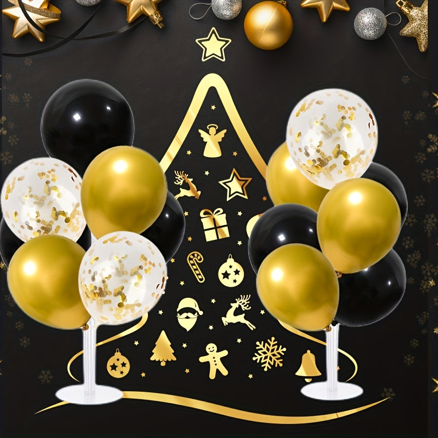 122pcs Confetti Balloon Set With Stand Balloons & Pump Party Supplies