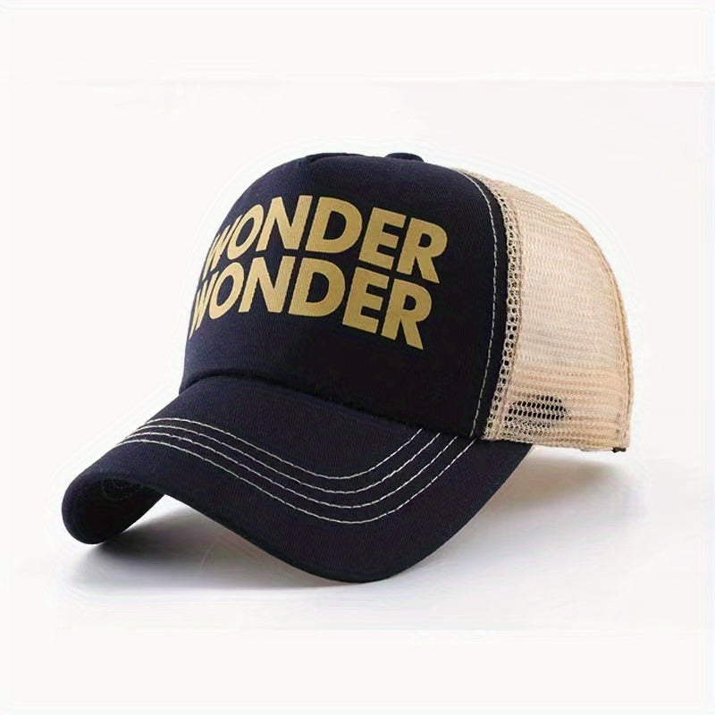 WONDER Casual Baseball Cap Unisex Sun Hat Mesh Breathable Dad Hats Adjustable