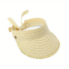 UV Protection Wide Brim Straw Sun Hat for Women