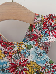 Baby Girl's Floral Cami Dress & Bag Toddler's Casual Outfit