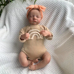19in Reborn Baby Doll Finished Levi Sleeping Newborn 3D Skin Veins Art Doll