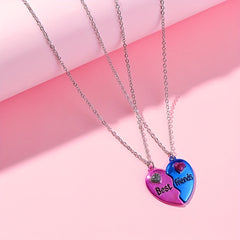 Girls Heart Pendant Necklace Holiday Gift For Friends