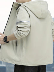 Men's Zip Up Hooded Jacket Windproof Hoodie
