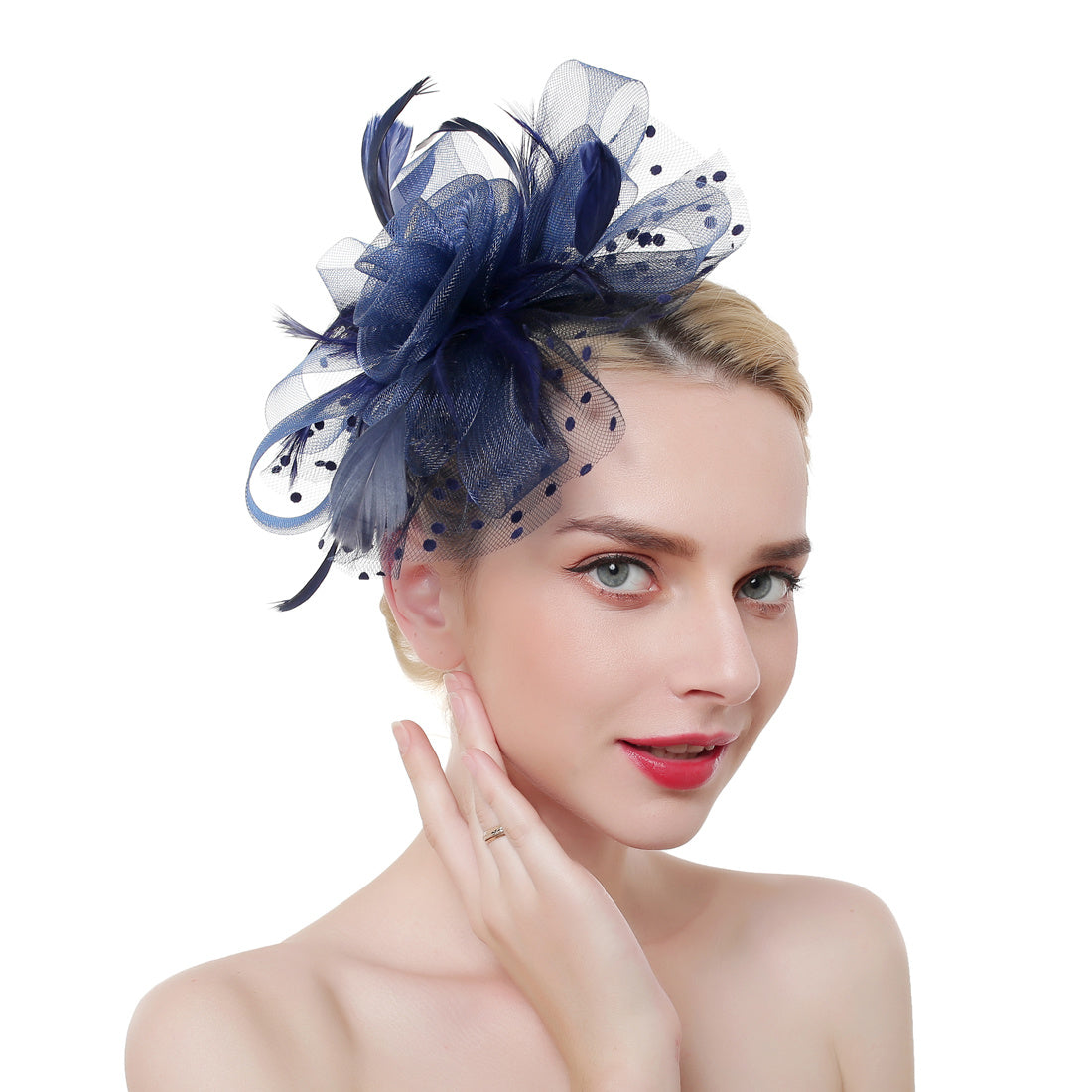 Women's Organza Church Kentucky Derby Bridal Wedding Hat