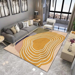 Soft Faux Cashmere Area Rug Non-slip TPR Base Modern Design