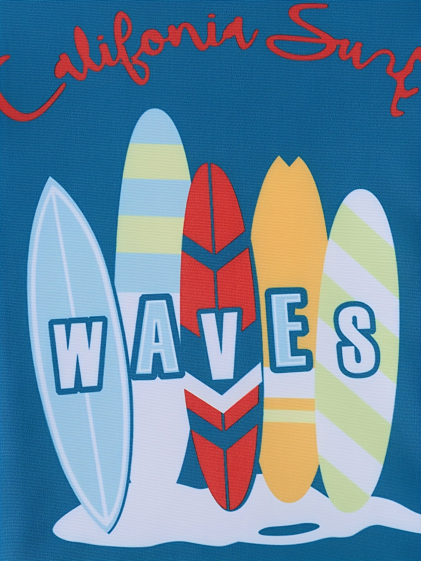 Boys Surfboard Print Swimming Suit Trunks & Tops For Beach Vacation