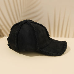 Denim Casual Suede Baseball Cap Unisex Warm Fleece Lined Baseball Caps For Women