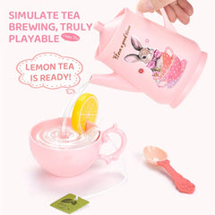 Rabbit Princess Tea Party Dress for Girls 42pcs Set Includes Tea Party Dessert