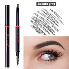 ROMANKY Eyebrow Pencils Double Headed, No Smudge, Beginner Makeup Pencils