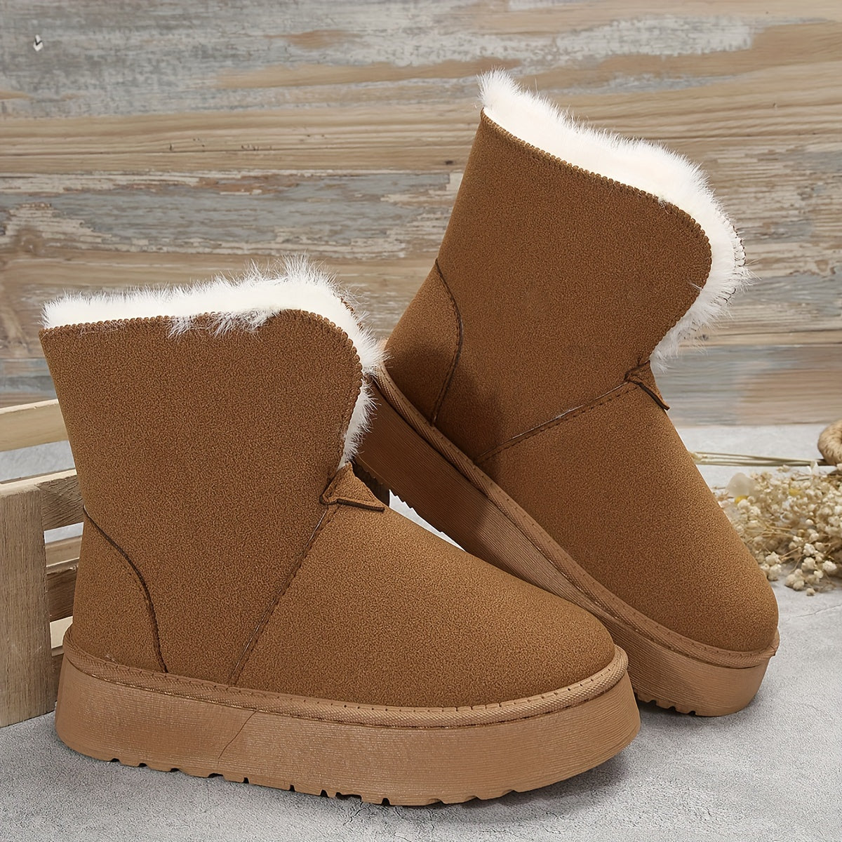 Women's Non slip Thickened Medium Tube Snow Boots