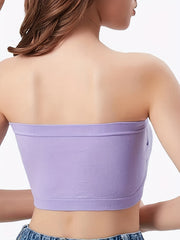 4pcs Seamless Bandeau Bras Soft Strapless Stretch Bra Women's Lingerie