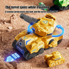 Rotating Tank Toy Puzzle with 6 Colorful Axes, Durable ABS Plastic