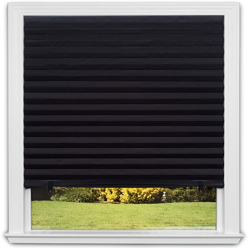 Sunshade Curtain Self Adhesive Pleated Curtain for Bedroom Privacy
