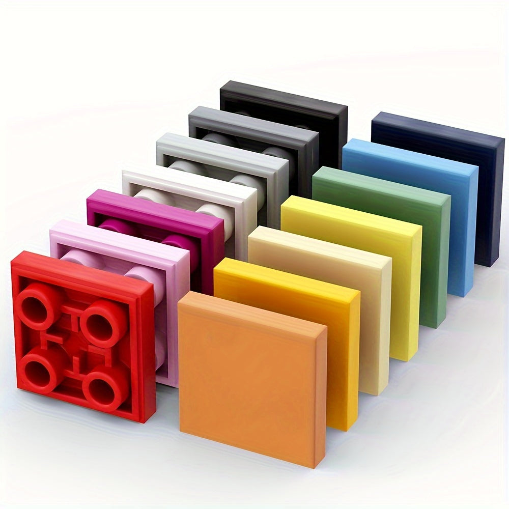 20pcs ABS Building Blocks Set 2x2 Inch Plates Low Walls