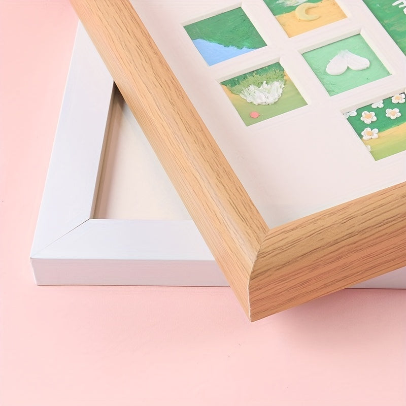 Love Shaped Grid Oil Painting Frame Display Stand DIY Gift