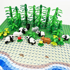Zoo Animals Building Blocks Panda Brown & Bear Toy