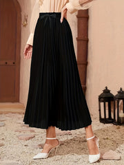 High Waist Bowknot Front Pleated Skirt for Women