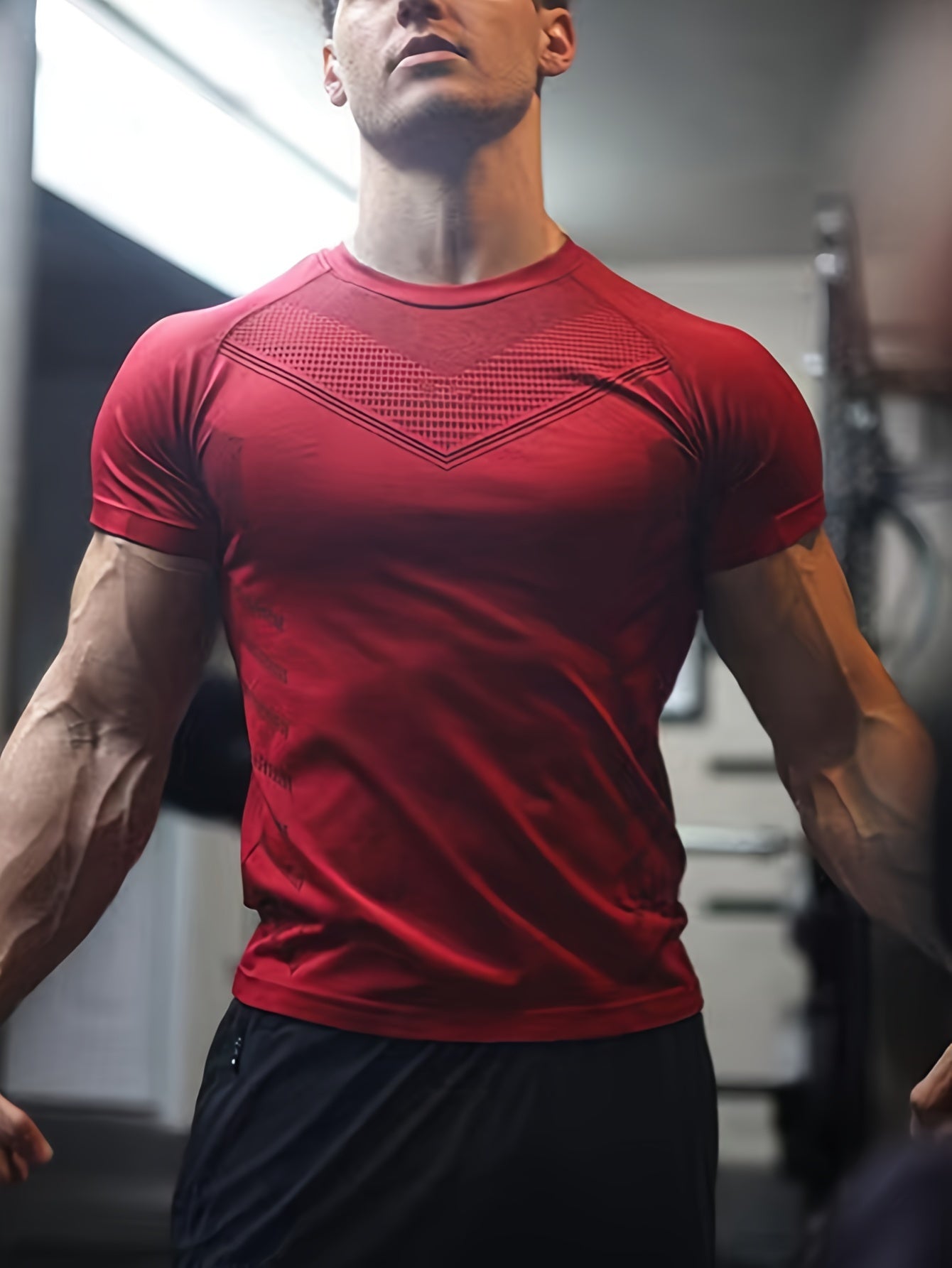 Men's Fitness Compression Shirt Short Sleeve Athletic Baselayer Undershirt