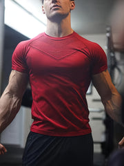 Men's Fitness Compression Shirt Short Sleeve Athletic Baselayer Undershirt