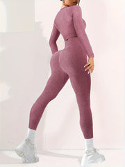 2pcs Yoga Set Top & Leggings Women's Activewear