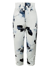 Floral Print Skinny Capris Leggings for Women