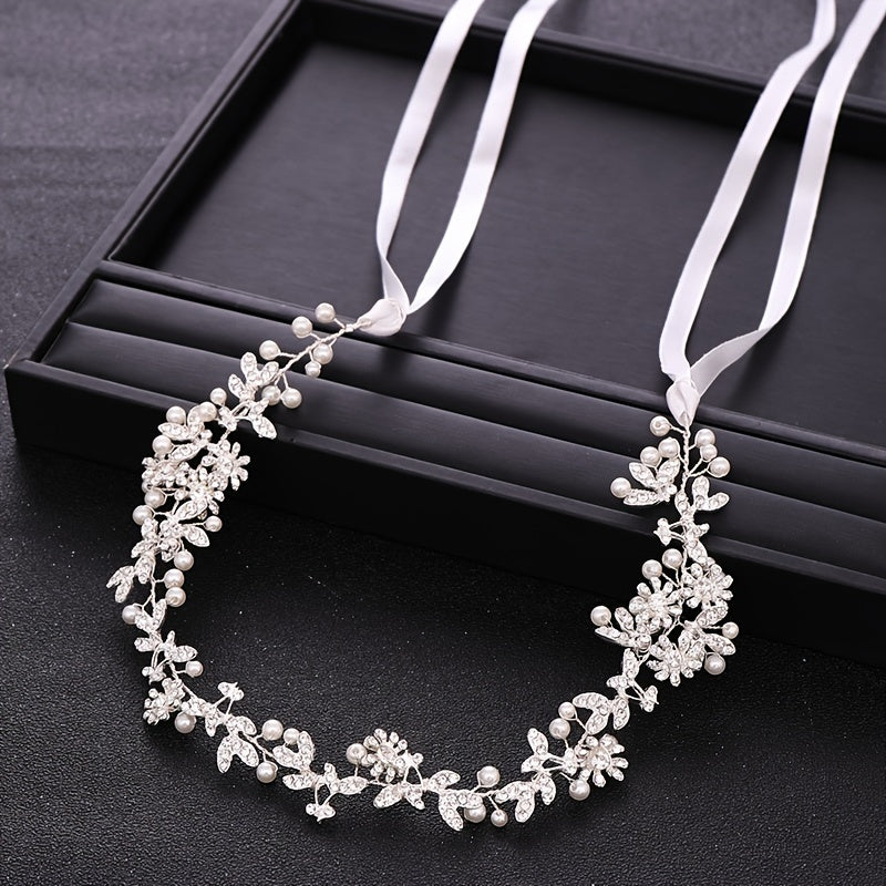 Bridal Flower Headband Alloy Leaves Wedding Headpieces Headwear