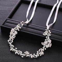 Bridal Flower Headband Alloy Leaves Wedding Headpieces Headwear