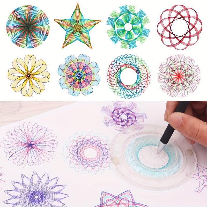 Interlocking Gears Wheels Spirograph Drawing Toy Set for Kids